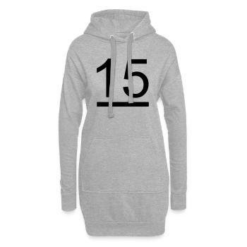 15 Meter Klasse Segelzeichen - Hoodie-Kleid - Grau meliert - Vorne