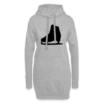 Schlittschuh - Hoodie-Kleid - Grau meliert - Vorne