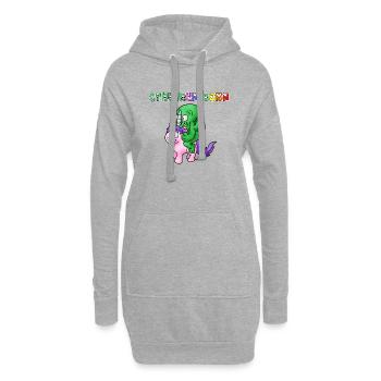 CthulhUnicorn - Jeux de mots Francois Ville Dessin - Sweat-shirt à capuche long Femme - gris chiné - Devant