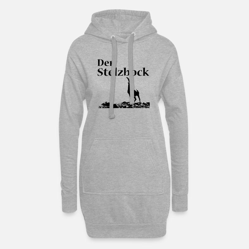 Stelzbock - Hoodie-Kleid - Grau meliert