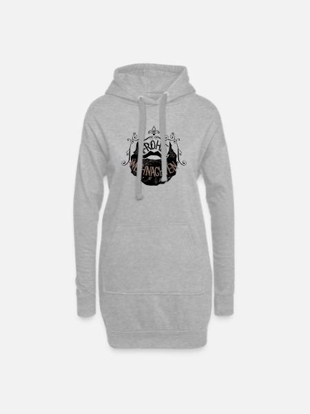 Frohe Weihnachten - Hoodie-Kleid - Grau meliert