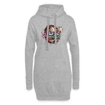 Fou patineur butin - Sweat-shirt à capuche long Femme - gris chiné - Devant