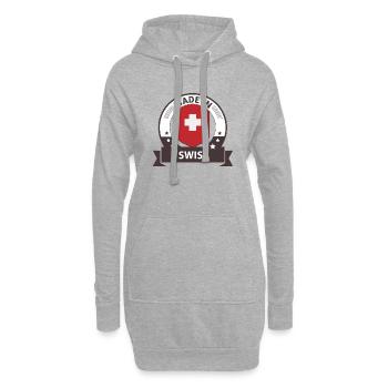 Swiss Schweiz Shirt - Hoodie-Kleid - Grau meliert - Vorne