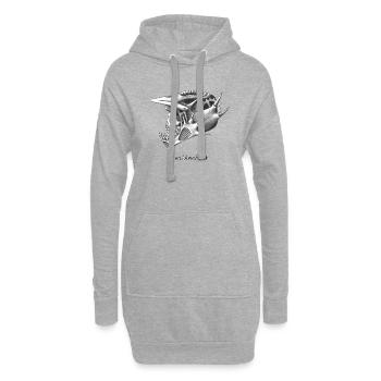 Downhill Skull - Hoodie-Kleid - Grau meliert - Vorne