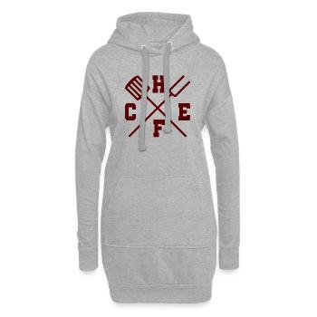 Cuisinier / chef: Chef - Sweat-shirt à capuche long Femme - gris chiné - Devant
