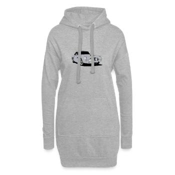 Five - Sweat-shirt à capuche long Femme - gris chiné - Devant