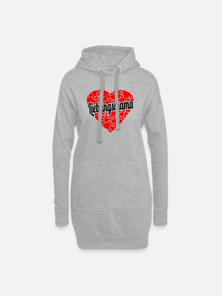 Lieblingsmama - Hoodie-Kleid - Grau meliert