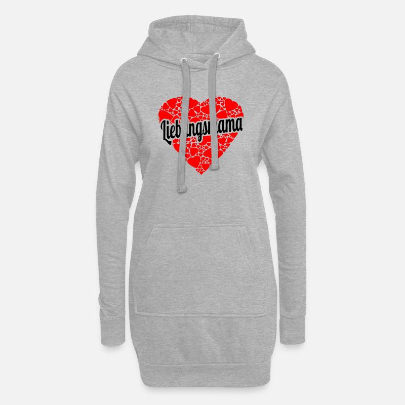 Maman préférée - Sweat-shirt à capuche long Femme - gris chiné