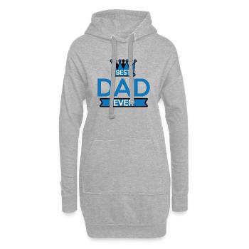 Vatertag: Best Dad Ever - Hoodie-Kleid - Grau meliert - Vorne
