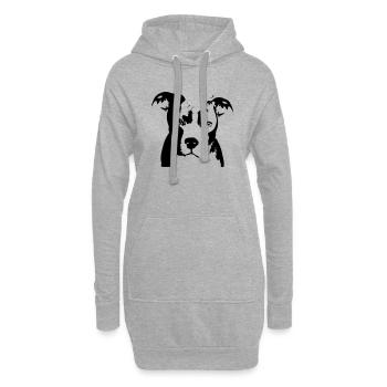 Pitbull_Puppy_2 - Hoodie-Kleid - Grau meliert - Vorne