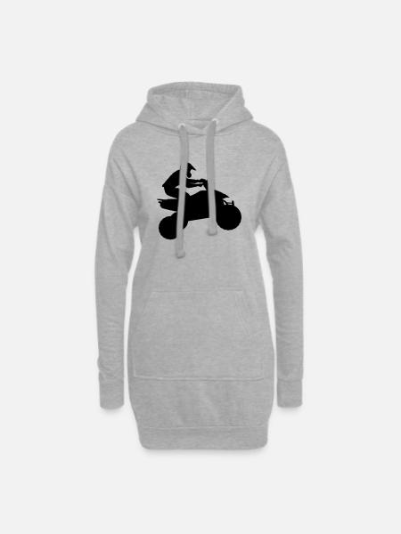 quad11 - Hoodie-Kleid - Grau meliert