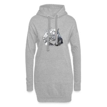 tiger - Hoodie-Kleid - Grau meliert - Vorne