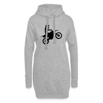 motocross - Hoodie-Kleid - Grau meliert - Vorne