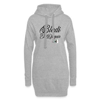 blade EL DJazair - Sweat-shirt à capuche long Femme - gris chiné - Devant