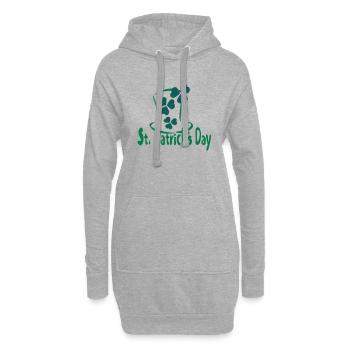 Shamrock Hut St.Patrick 's Tag-6 - Hoodie-Kleid - Grau meliert - Vorne