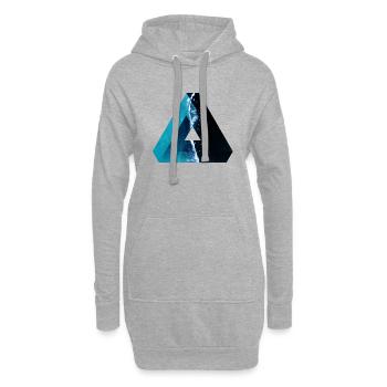Sommer Ferien Geschenk Freundin Dreieck - Hoodie-Kleid - Grau meliert - Vorne