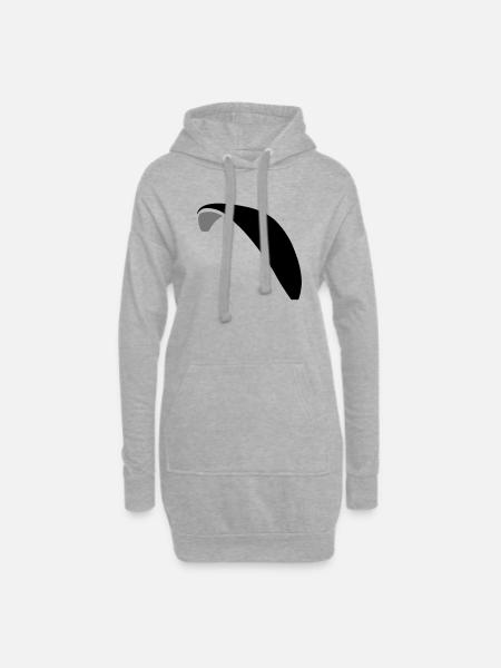 Paraglider - Hoodie-Kleid - Grau meliert