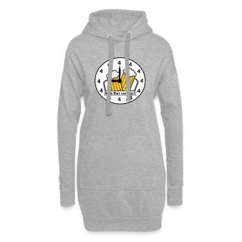 Kein Bier vor vier - Hoodie-Kleid - Grau meliert - Vorne