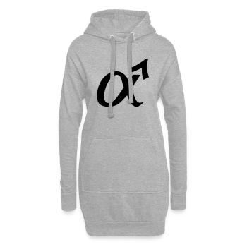 Alpha Männchen - Hoodie-Kleid - Grau meliert - Vorne