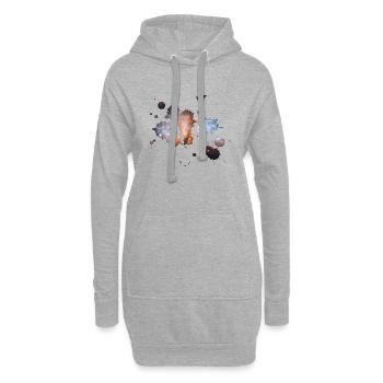 Cosmic Farbe - Hoodie-Kleid - Grau meliert - Vorne