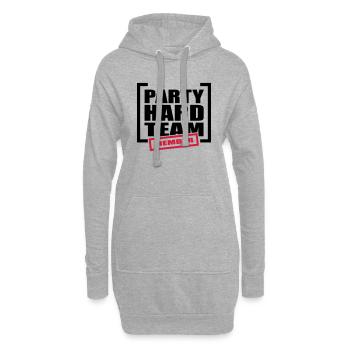 Party Hard Team Member - Hoodie-Kleid - Grau meliert - Vorne
