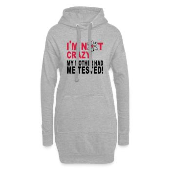im not crazy - Hoodie-Kleid - Grau meliert - Vorne
