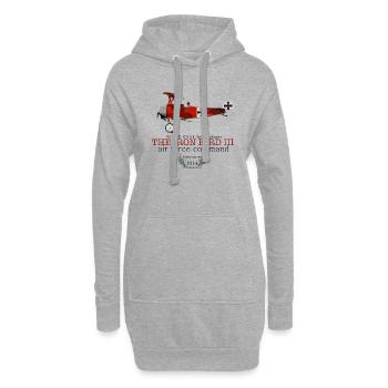 AVIONS DE CHASSE 3 - Sweat-shirt à capuche long Femme - gris chiné - Devant