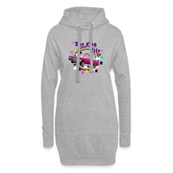 Das Umarmungsleben 2019 - Hoodie-Kleid - Grau meliert - Vorne
