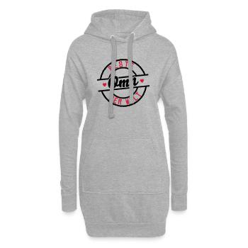 Beste Oma der Welt - Hoodie-Kleid - Grau meliert - Vorne