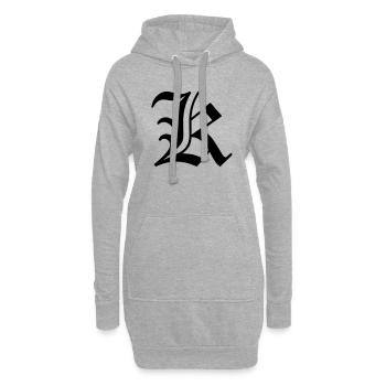 Gothic Letter K_V10 - Sweat-shirt à capuche long Femme - gris chiné - Devant