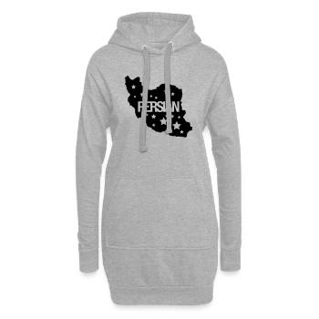 persian_ko1 - Hoodie-Kleid - Grau meliert - Vorne