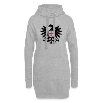 Adler Templer Kreuz - Hoodie-Kleid - Grau meliert - Vorne