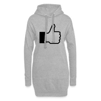 Das Gefällt Mir! (Daumen Hoch) 1C - Hoodie-Kleid - Grau meliert - Vorne