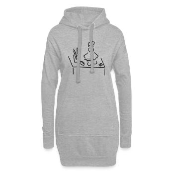 brot backen - Hoodie-Kleid - Grau meliert - Vorne