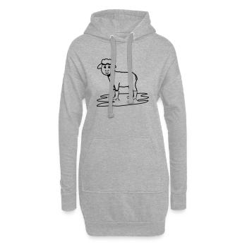 MOUTONS GUMBOOTS - Sweat-shirt à capuche long Femme - gris chiné - Devant