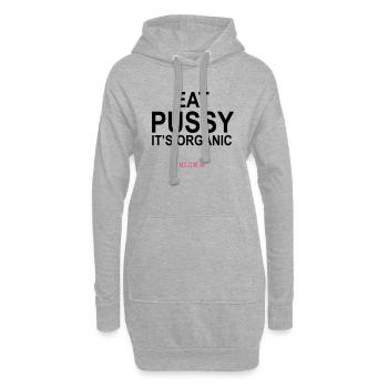 Eat Pussy - It's Organic - Sweat-shirt à capuche long Femme - gris chiné - Devant