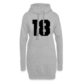18 - Hoodie-Kleid - Grau meliert - Vorne