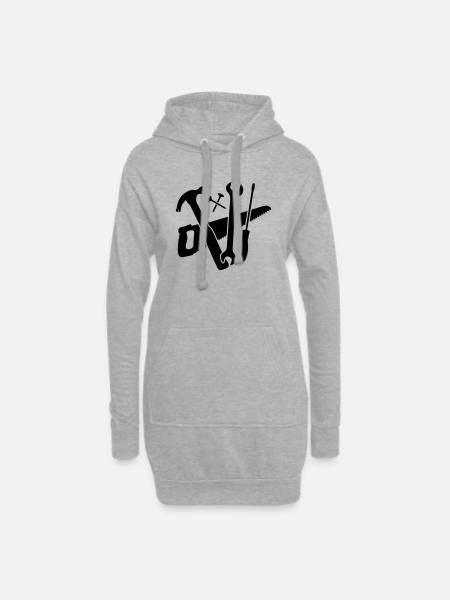 tools - Hoodie Dress - heather grey