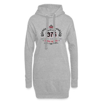 original since 1976 simply the best 40th birthday - Hoodie-Kleid - Grau meliert - Vorne