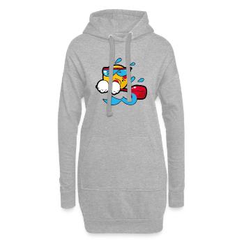 Smiley Rowing - Hoodie-Kleid - Grau meliert - Vorne