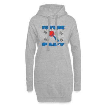 Future papy - Hoodie-Kleid - Grau meliert - Vorne