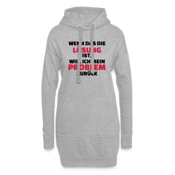 Lösung - Hoodie-Kleid - Grau meliert - Vorne