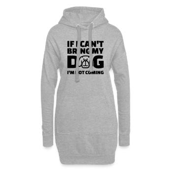Hund Spruch - Hoodie-Kleid - Grau meliert - Vorne