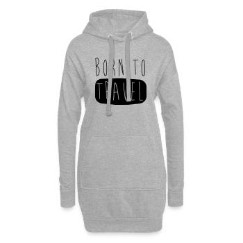 BORN TO TRAVEL - Sweat-shirt à capuche long Femme - gris chiné - Devant