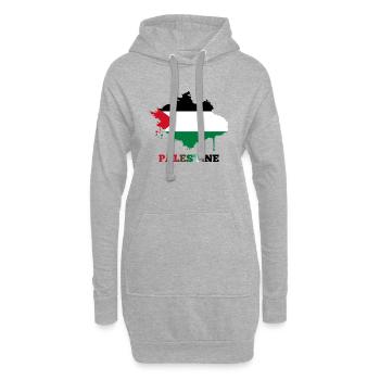 Palästina - Hoodie-Kleid - Grau meliert - Vorne