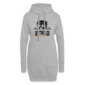 Rottweiler your the best - Sweat-shirt à capuche long Femme - gris chiné - Devant