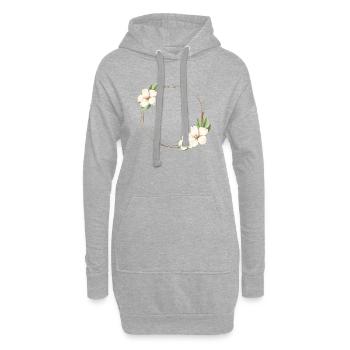 Cercle floral personnalisable - Sweat-shirt à capuche long Femme - gris chiné - Devant