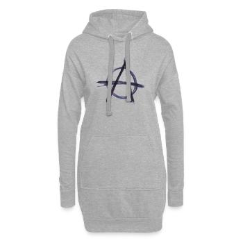 Anarchie - Sweat-shirt à capuche long Femme - gris chiné - Devant