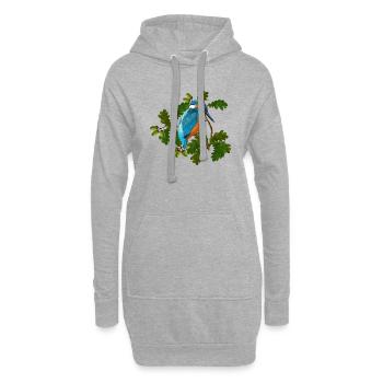 Vogel - Hoodie-Kleid - Grau meliert - Vorne