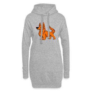 Lustige Hunde 7 - Hoodie-Kleid - Grau meliert - Vorne